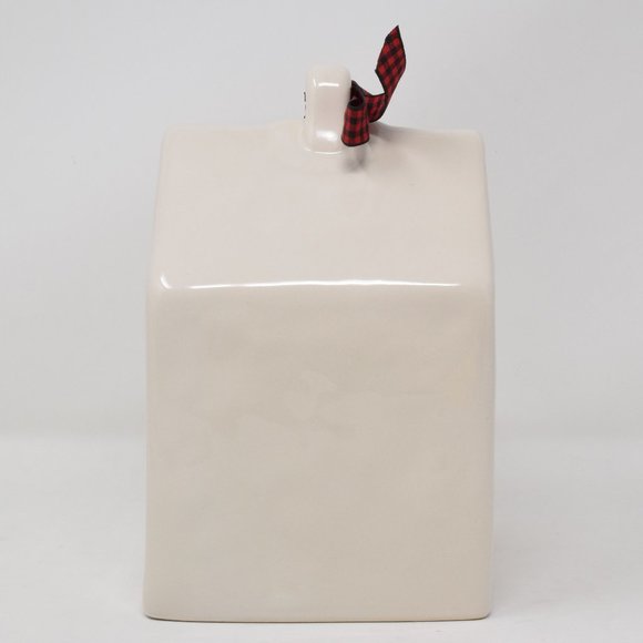 Rae Dunn Ho Ho Ho Birdhouse Ribbon Tag New Square Christmas Holiday White Red - Picture 4 of 11